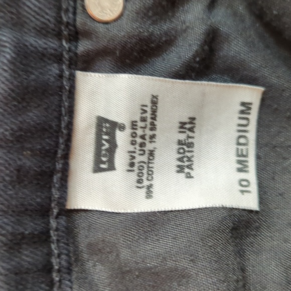 Levi's 505 Straight Leg Jeans - Ladies Size 10M - Black - Picture 6 of 7